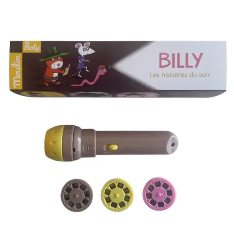 Latarka - projektor PRZYGODY BILLY'EGO / Moulin Roty