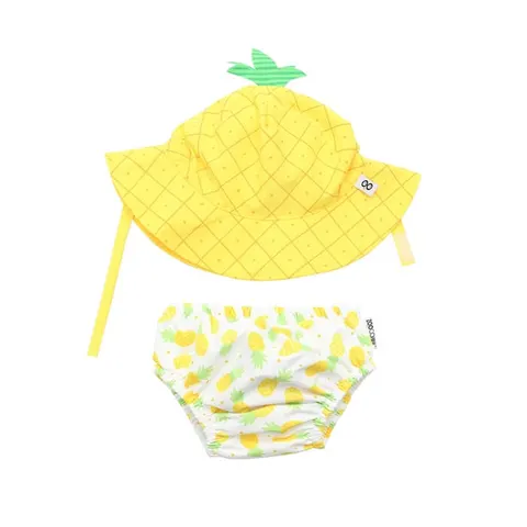 Pieluszka kąpielowa + czapka Ananas / Zoocchini