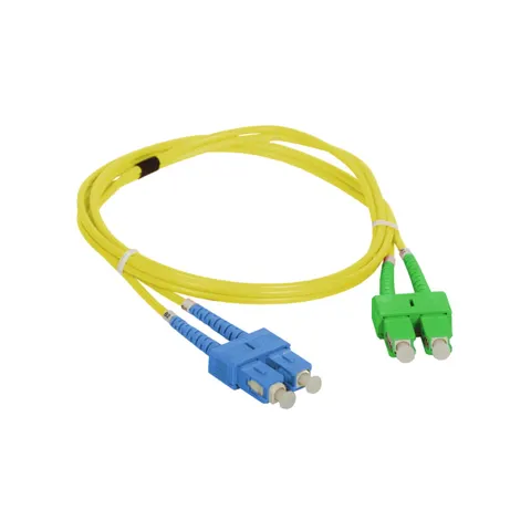 Patch cord 1m SM SC/APC-SC duplex 9/125 kabel przyłączeniowy FO