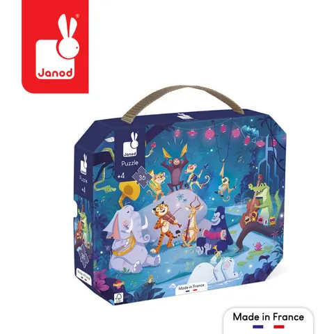 Puzzle w walizce Letni festiwal 36 elementów 4+ / Janod J02600