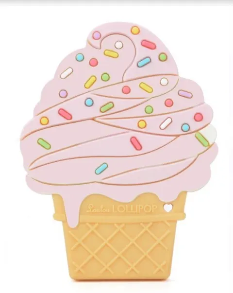 Gryzak silikonowy ICE CREAM PINK / Loulou Lollipop