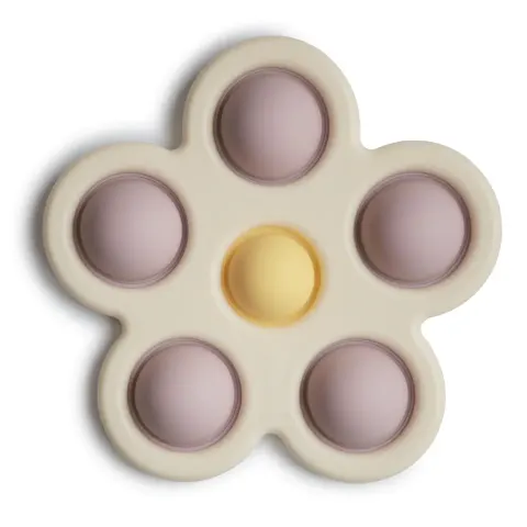 Kwiatek Press Toy - lilac, pale daffodil, ivory / Mushie