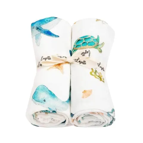 Pieluszki Bambusowe 2-pak Ocean / Layette