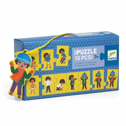 Puzzle 10 elementowe UBIERAM SIĘ -nowa wersja / Djeco DJ08188