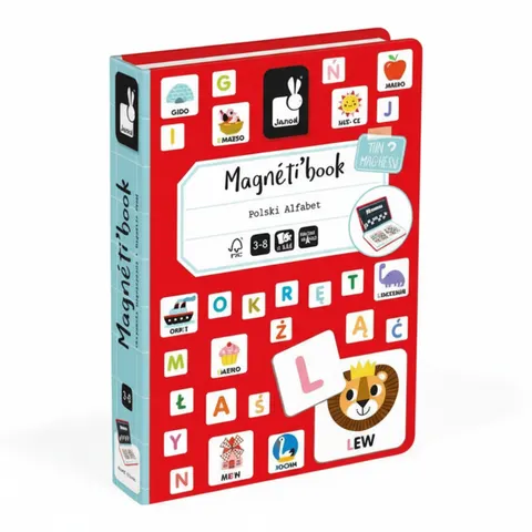 Magnetyczna układanka Polski Alfabet Magnetibook / Janod J02593