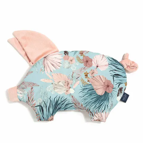 Płaska podusia Sleepy Pig - BOHO PALMS, POWDER PINK /La Millou