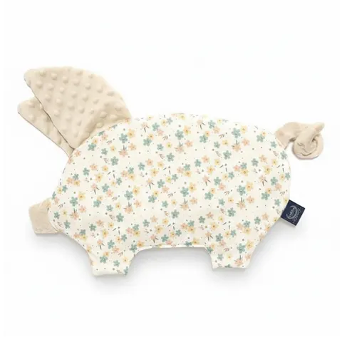 Płaska podusia Sleepy Pig - PRETTY FLORAL, SAND /La Millou