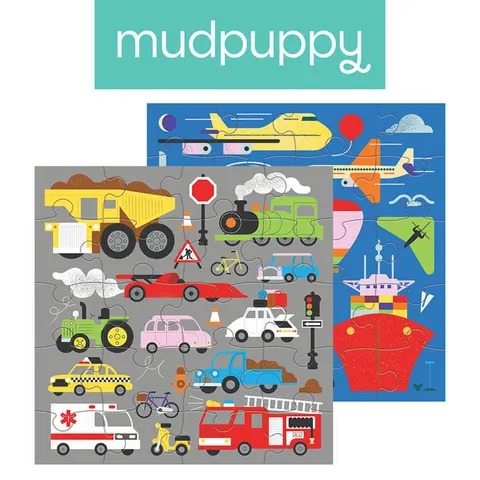 Puzzle magnetyczne 2w1 Środki transportu 20 elementów 4+ /Mudpuppy