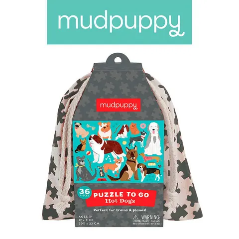 Puzzle podróżne w woreczku Pieski 36 elementów 3+ / Mudpuppy