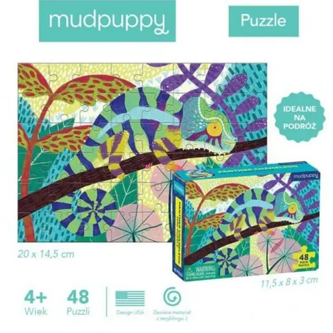 Puzzle mini Kameleon lamparci 48 elementów 4+ / Mudpuppy