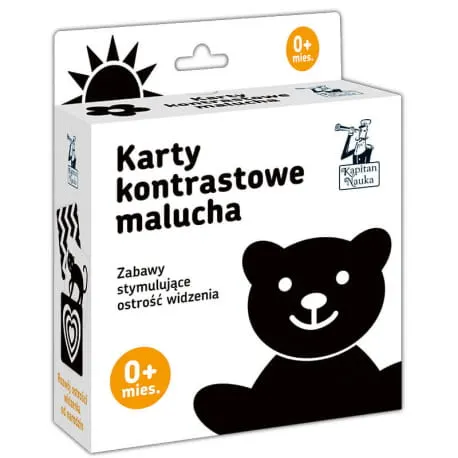 Karty kontrastowe Malucha Miś 0m+, Kapitan Nauka