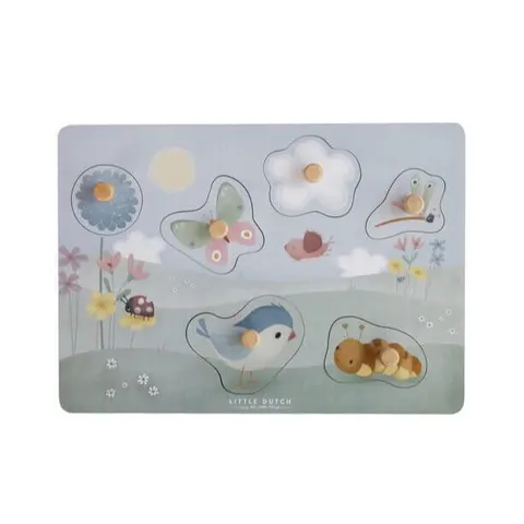 Puzzle sensoryczne Flowers & Butterflies / Little Dutch LD4765