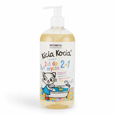 Łagodny żel do mycia 2 w 1 Kicia Kocia, 500 ml / MomMe