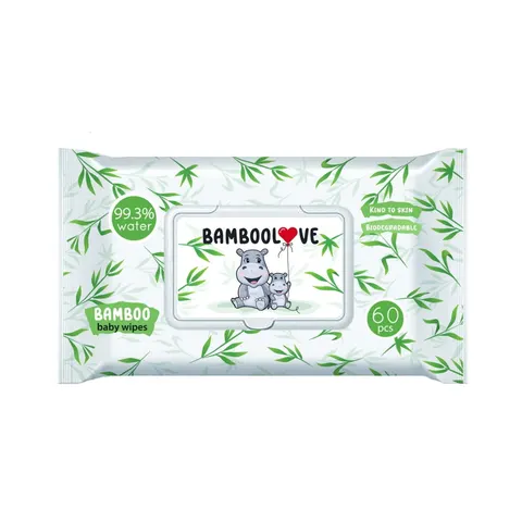Bambusowe chusteczki nawilżane BAMBOOLOVE 60szt.