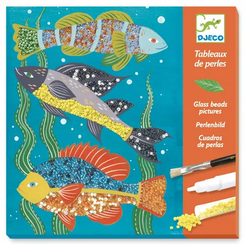 Zestaw artystyczny "PERŁOWE OBRAZY-ZOOLOGIA" 6+ / Djeco DJ09410