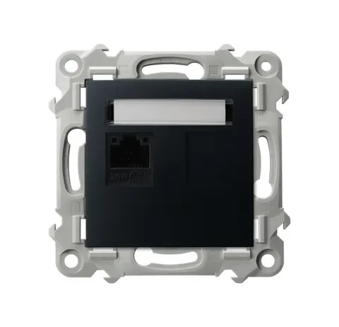 SZAFIR gniazdo komputerowe, pojedyncze, kat.5e MMC, bez ramki CZARNY