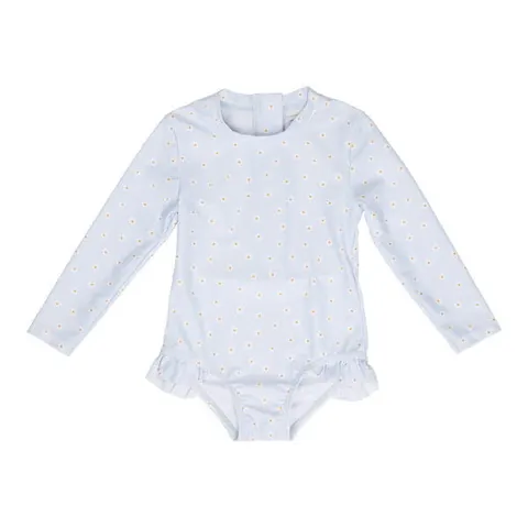 Swimsuit z rękawami Daisy Blue / Little Dutch