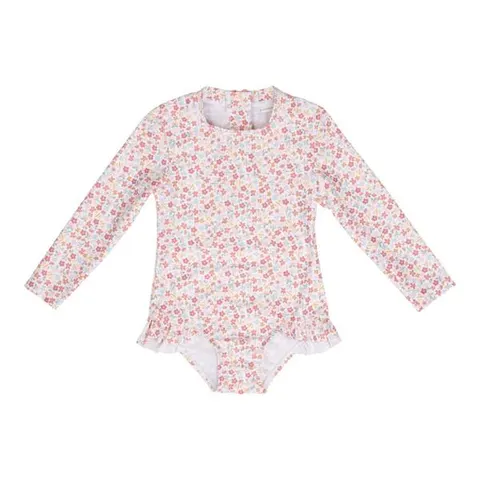 Swimsuit z rękawami Summer Flowers / Little Dutch