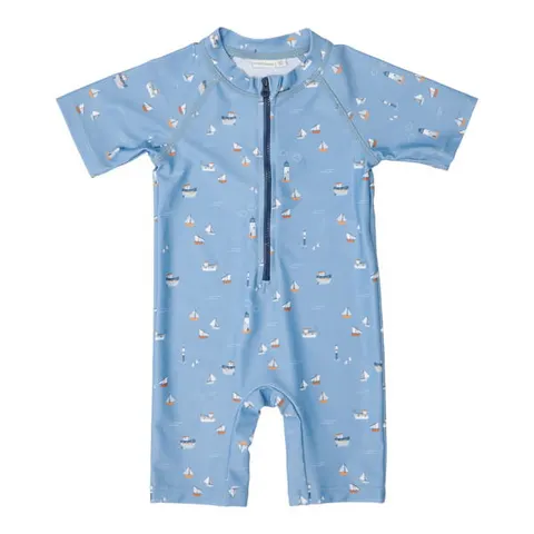 Swimsuit z rękawami Sailors Bay Dark Blue / Little Dutch