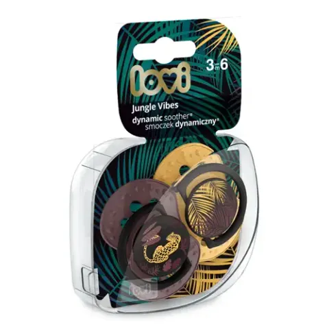 Lovi Smoczek Uspokajający Dynamiczny Silikonowy Jungle Vibes Girl 2szt. 3-6 m