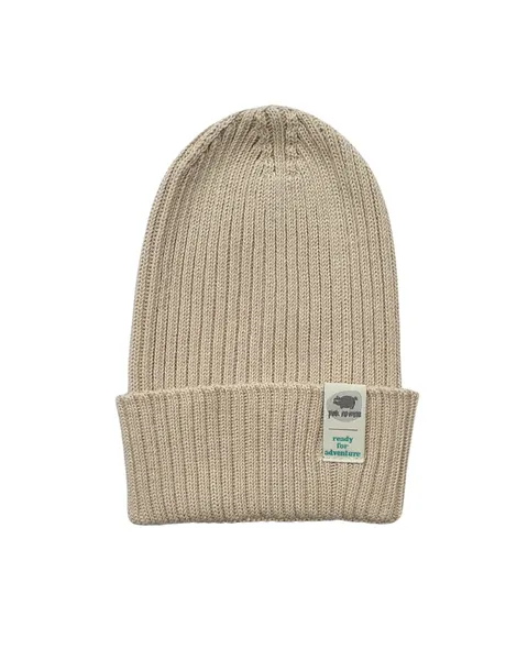 Czapka Beanie 0-24 miesiące BEIGE / Pink no more