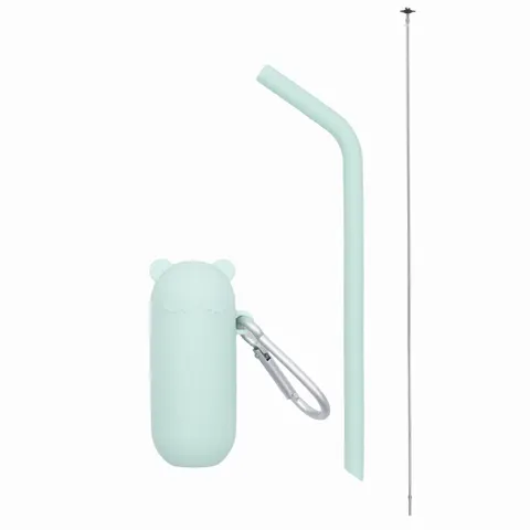 Silikonowa słomka w etui - Mint / We Might Be Tiny