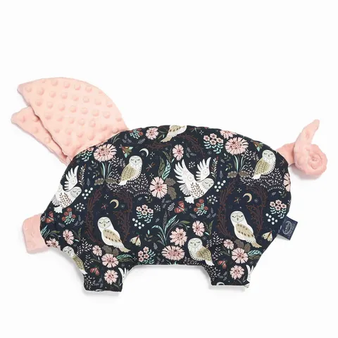Płaska podusia Sleepy Pig - MAGIC OWL - POWDER PINK / La Millou