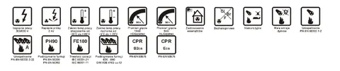 Przewód HDGs 3x2,50 FE180 PH90/E30-E90 300/500V ognioodporny czerwony; 1195 002 23, TECHNOKABEL