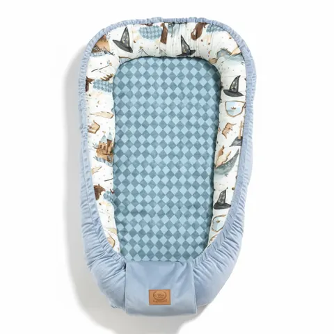 Kokon niemowlęcy BEST NEST - PRINCE, WIND BLUE / La Millou