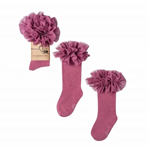 Podkolanówki Tutu - Wrzosowy róż / Mama's Feet