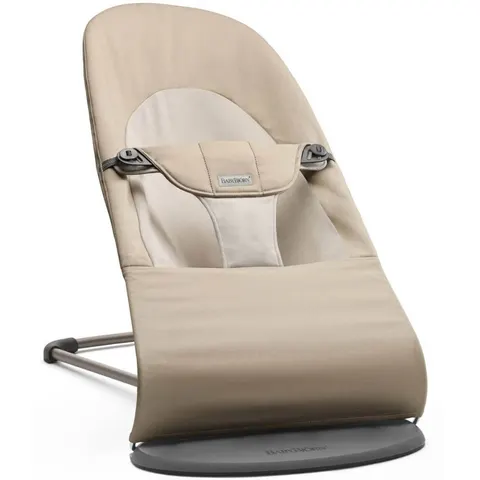 BABYBJORN - leżaczek BALANCE SOFT COTTON, khaki - beige