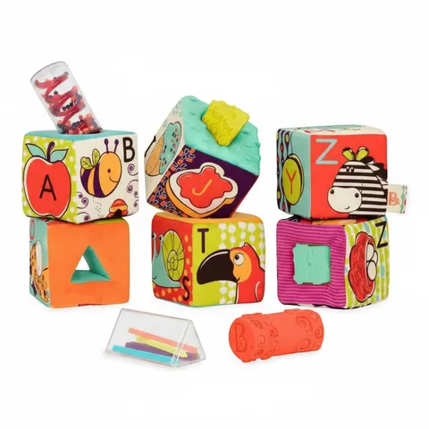 B.toys klocki materiałowe z sorterami aBc Block Party
