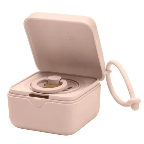 PACIFIER BOX 2w1: etui do smoczków oraz pojemnik do sterylizacji - blush / BIBS