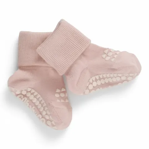 Antypoślizgowe skarpetki do nauki chodzenia BAMBOO Soft Pink / GoBabyGo