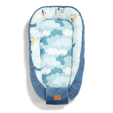 Kokon niemowlęcy BEST NEST - CAPTAIN ADVENTURE, DENIM / La Millou