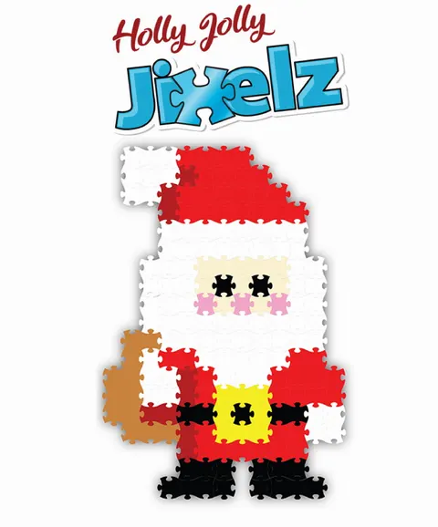 Puzzelki Pixelki Jixelz Bombka Mikołaj / Fat Brain Toys FA247-1