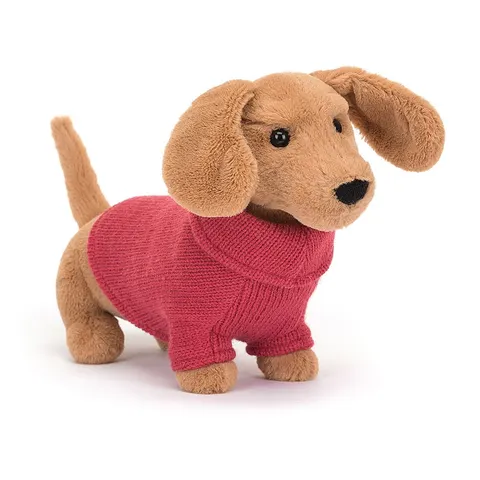 Jamnik w różowym swetrze 14 cm / Jellycat S3SDP