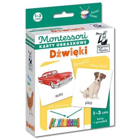 Montessori karty obrazkowe. Dźwięki / Kapitan Nauka