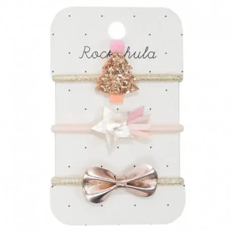 Gumki do włosów Rose Gold Xmas Tree Ponies / Rockahula