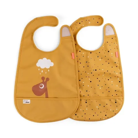 Śliniak z Kieszonką 2szt. Raffi Mustard / Done by Deer 1323824