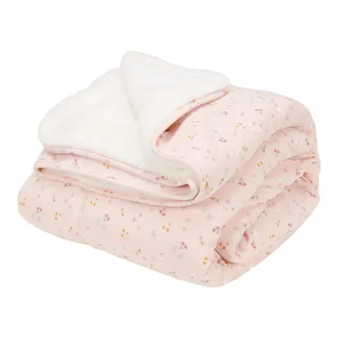Ocieplany kocyk 100 x 70 cm Little Pink Flowers / Little Dutch