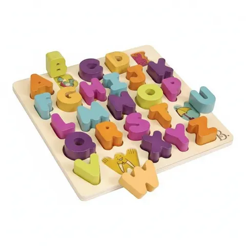 AlphaB.tical – drewniane puzzle ALFABET LITERKI / B.Toys