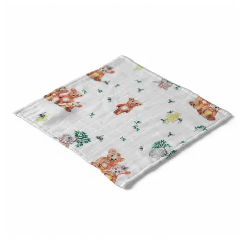 Pieluszka bambusowa 30x30 Misie, Bamboo Line Texpol