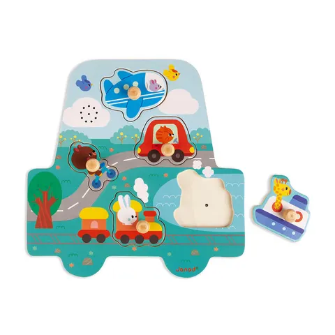 Puzzle muzyczne Pojazdy / Janod J07092