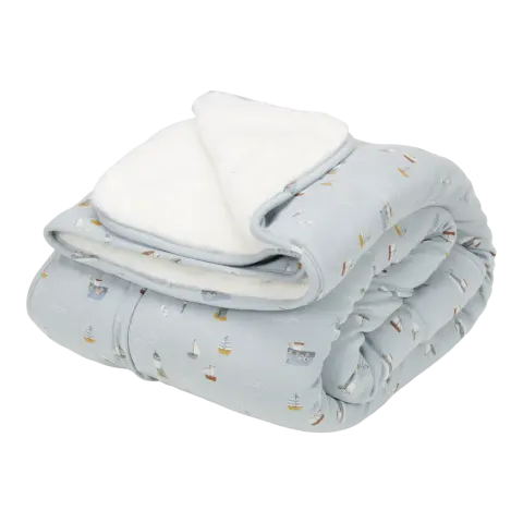 Ocieplany kocyk 100 x 70 cm Sailors Bay Blue / Little Dutch