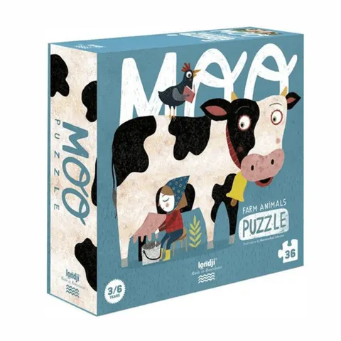 Puzzle dla dzieci Krówka Moo / Londji PZ020