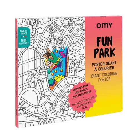 Kolorowanka 100x70cm PARK ROZRYWKI / OMY POS80