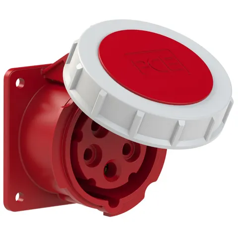 Gniazdo tablicowe proste trójfazowe 16A 5P 400V IP67 czerwone, POWER TWIST; 3152-6 PCE