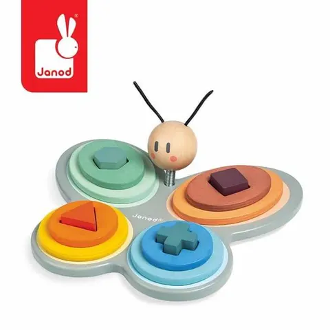 USZKODZONE OPAKOWANIE: Drewniany sorter kształtów Motyl Sweet Cocoon / Janod