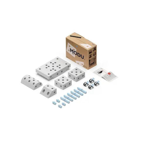 Kreatywne klocki rozwijające motorykę dużą, Explorer kit 8 in1 – niebieski / MODU
